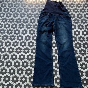 Medium maternity jeans- straight leg boot cut